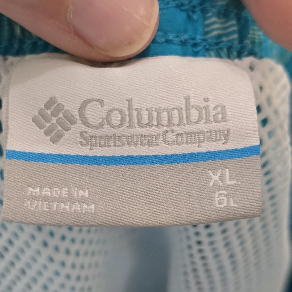 Columbia Umnishade SPF 50 Blue‎ Lined Mens Swim Trunks Pockets XL - Picture 10 of 10